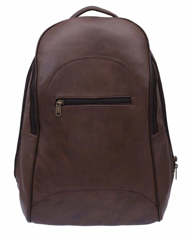 LEATHER LAPTOP BACKPACK ( TAN )