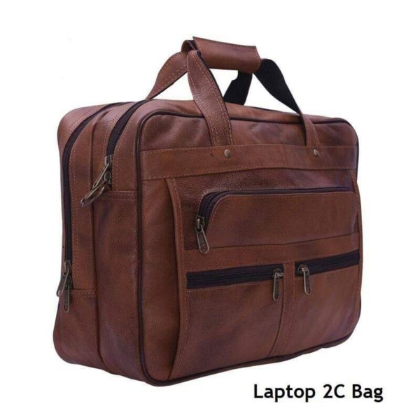 LEATHER LAPTOP BACKPACK ( TAN )