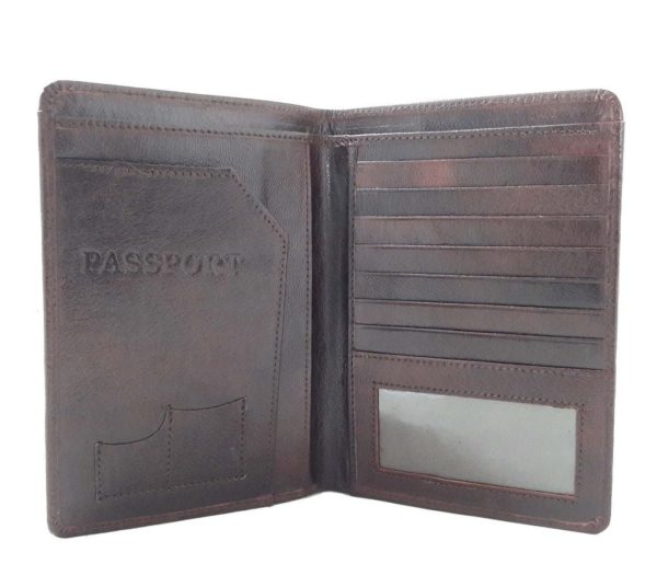 GENUINE LEATHER TRAVEL PASSPORT CASE / CARD HOLDER.