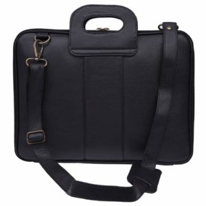 LEATHER LAPTOP BAG (BLACK)