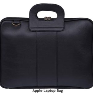 LEATHER LAPTOP BAG (BLACK)