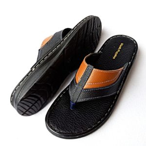 BRANDED COPY MEN’S LEATHER SLIPPERS