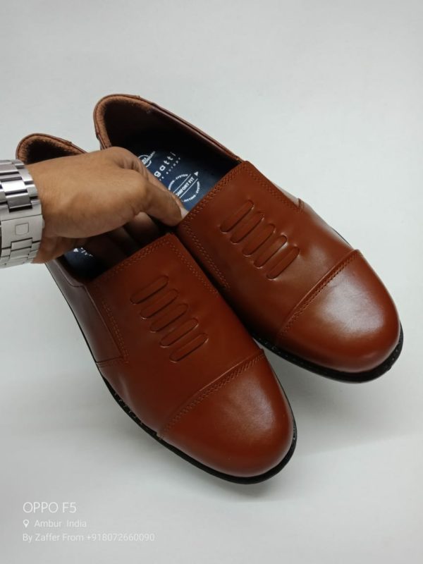 POLICE SHOES PARTY WEAR FOR MEN ( TAN ) - Image 2